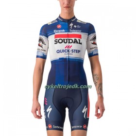 Cykeltøj + Cykelshorts Dame 2023 Soudal Quick-Step Blå Hvid